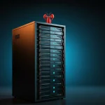 OpenClaw AI agent na serverovém racku — ilustrace hostingu