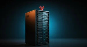 OpenClaw AI agent na serverovém racku — ilustrace hostingu