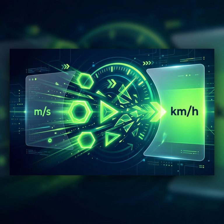 Převod rychlosti z m/s na km/h