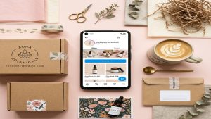 Ukázka propojení Instagramu s e-shopem na displeji mobilního telefonu